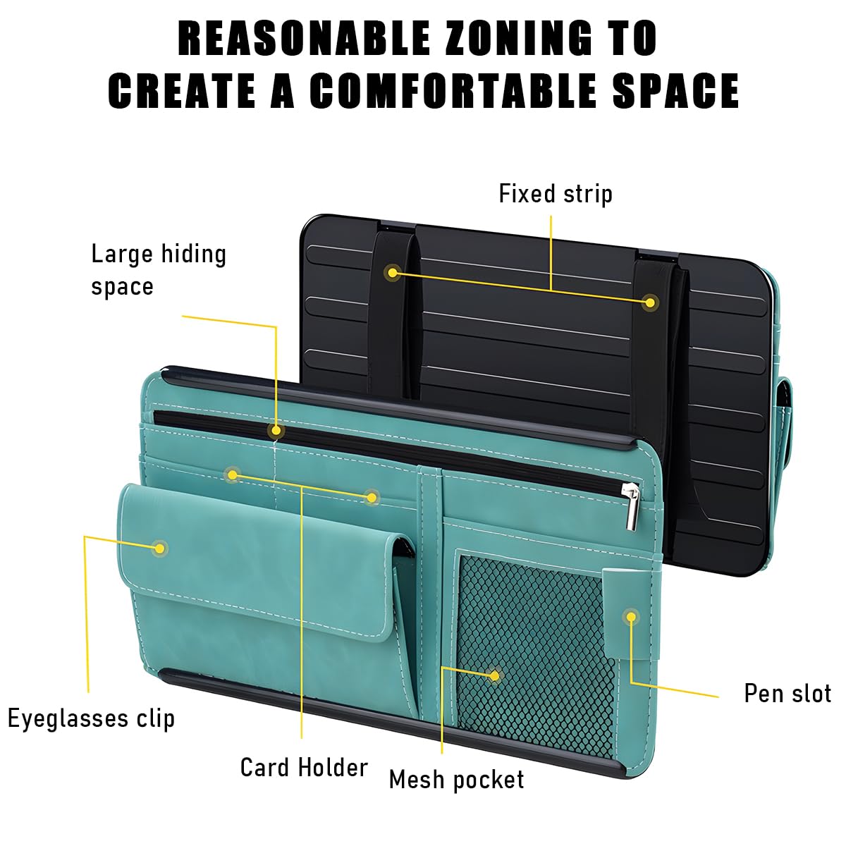Yourkar car organizer is easy to wipe clean with a damp cloth to stay fresh.