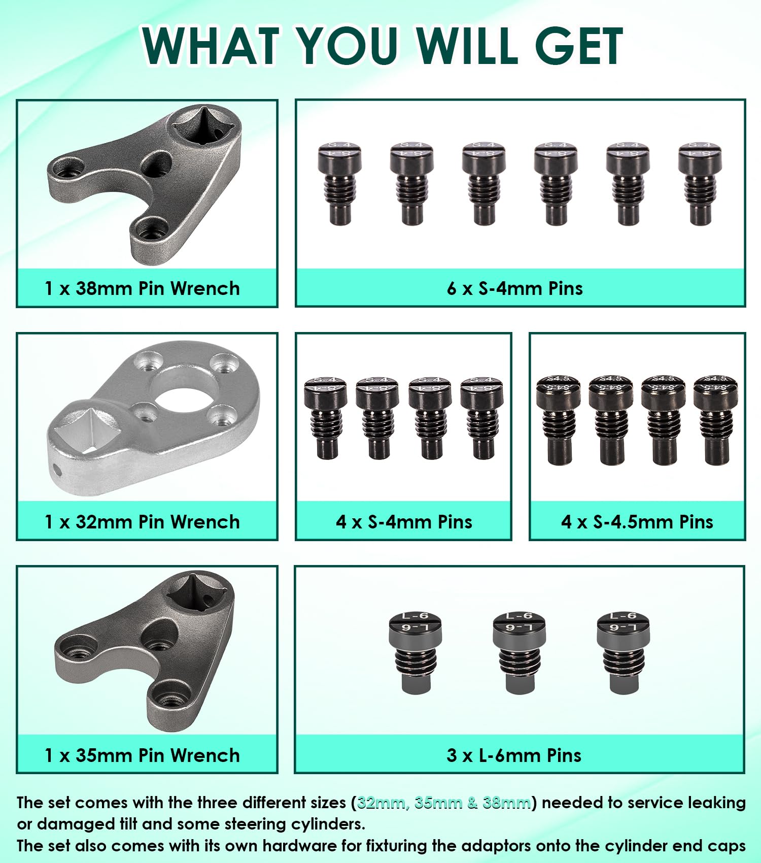 Yoursme wrench set with MT0004/6/9 sizes suits Yamaha, Suzuki, Evinrude end caps