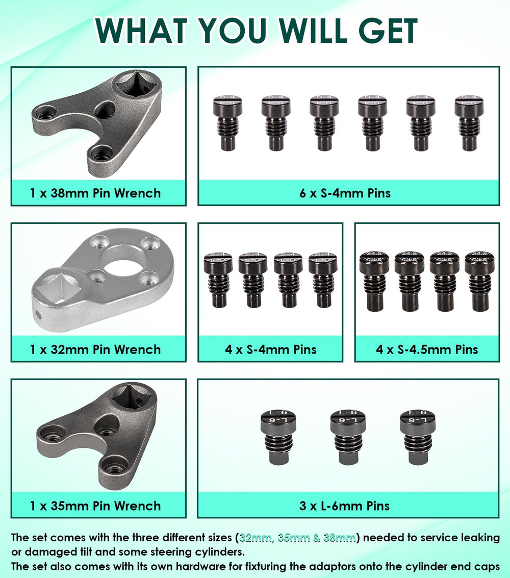 Yoursme wrench set with MT0004/6/9 sizes suits Yamaha, Suzuki, Evinrude end caps