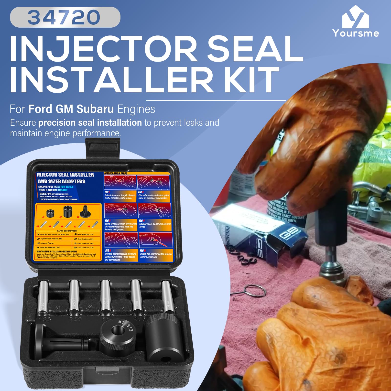 Yoursme 34720 seal pusher tool focuses on accurate diameter seating for reliable seals
