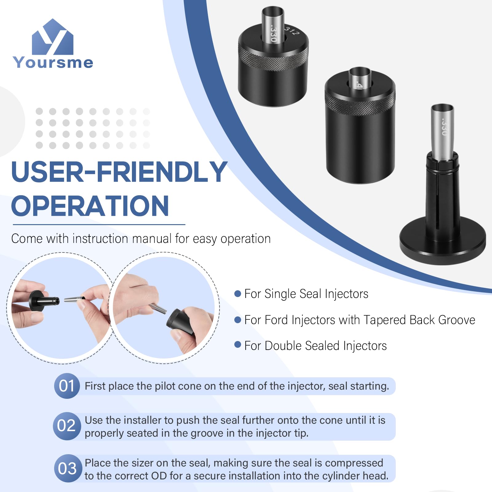 Yoursme 34720 seal stretcher 160 shows precise sizing for correct OD installation