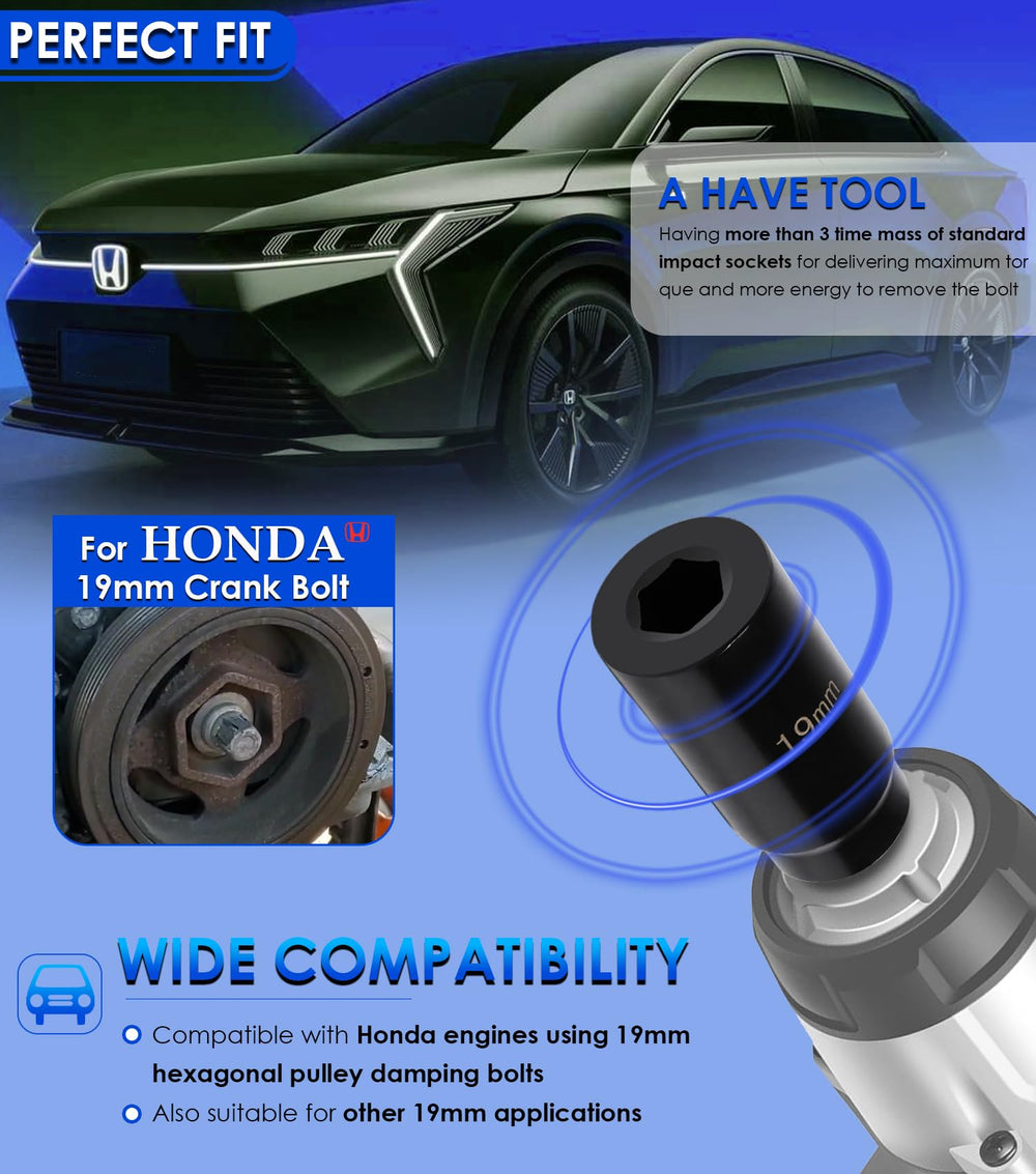 Yoursme six-point crank-fit socket prevents slippage on stubborn bolts.