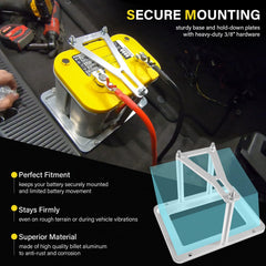 Yoursme all-thread hold-downs ensure a tight battery fit