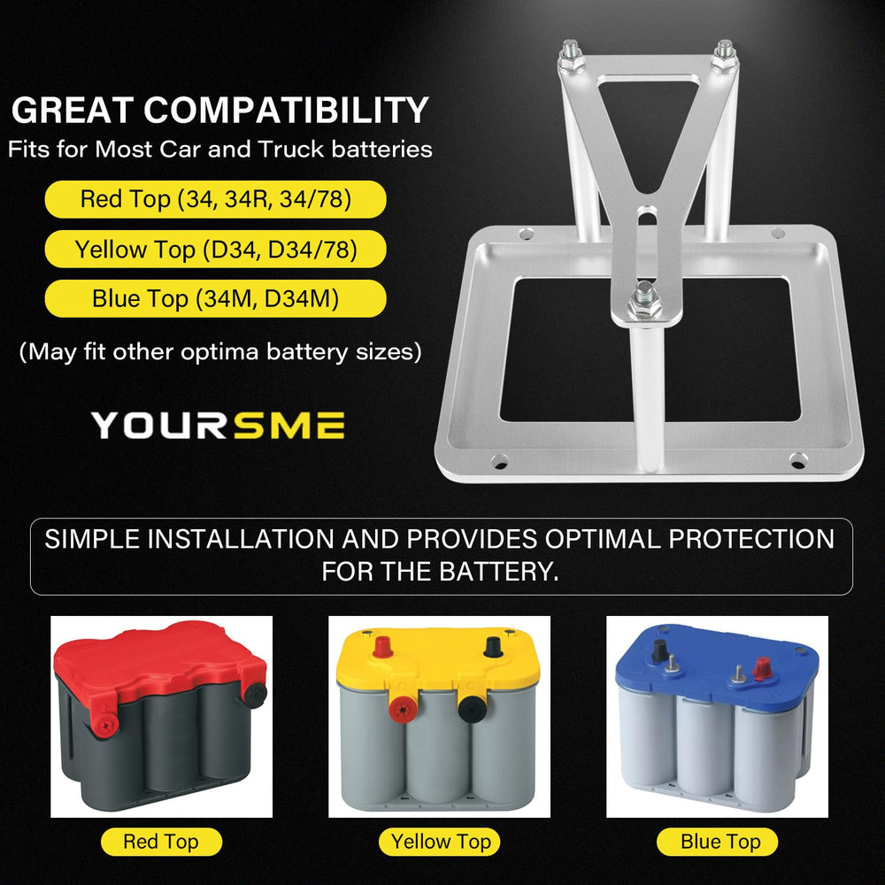 Yoursme battery tray top plate for added hold-down stability
