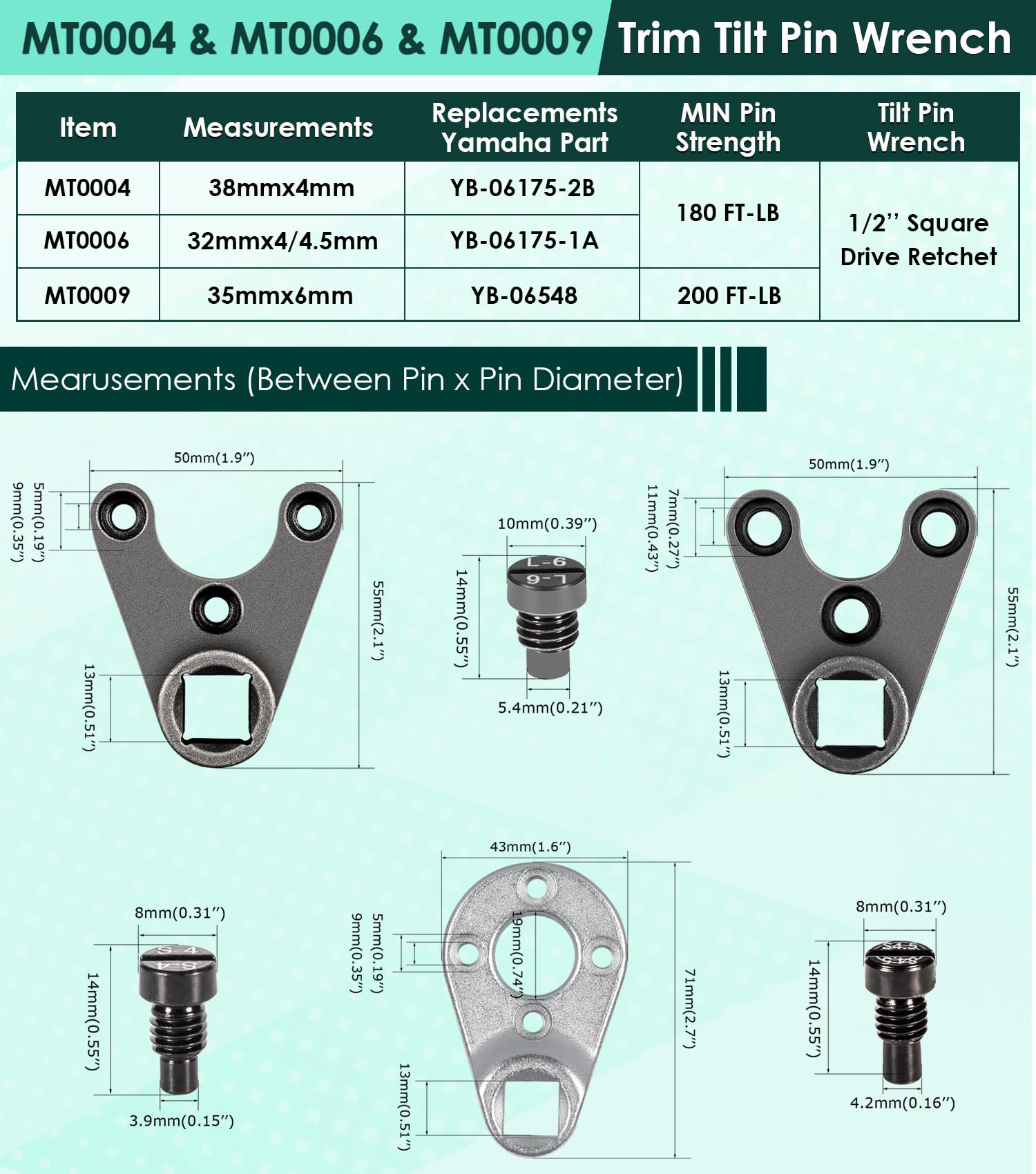 Yoursme three-piece pin-wrench set ready for quick maintenance