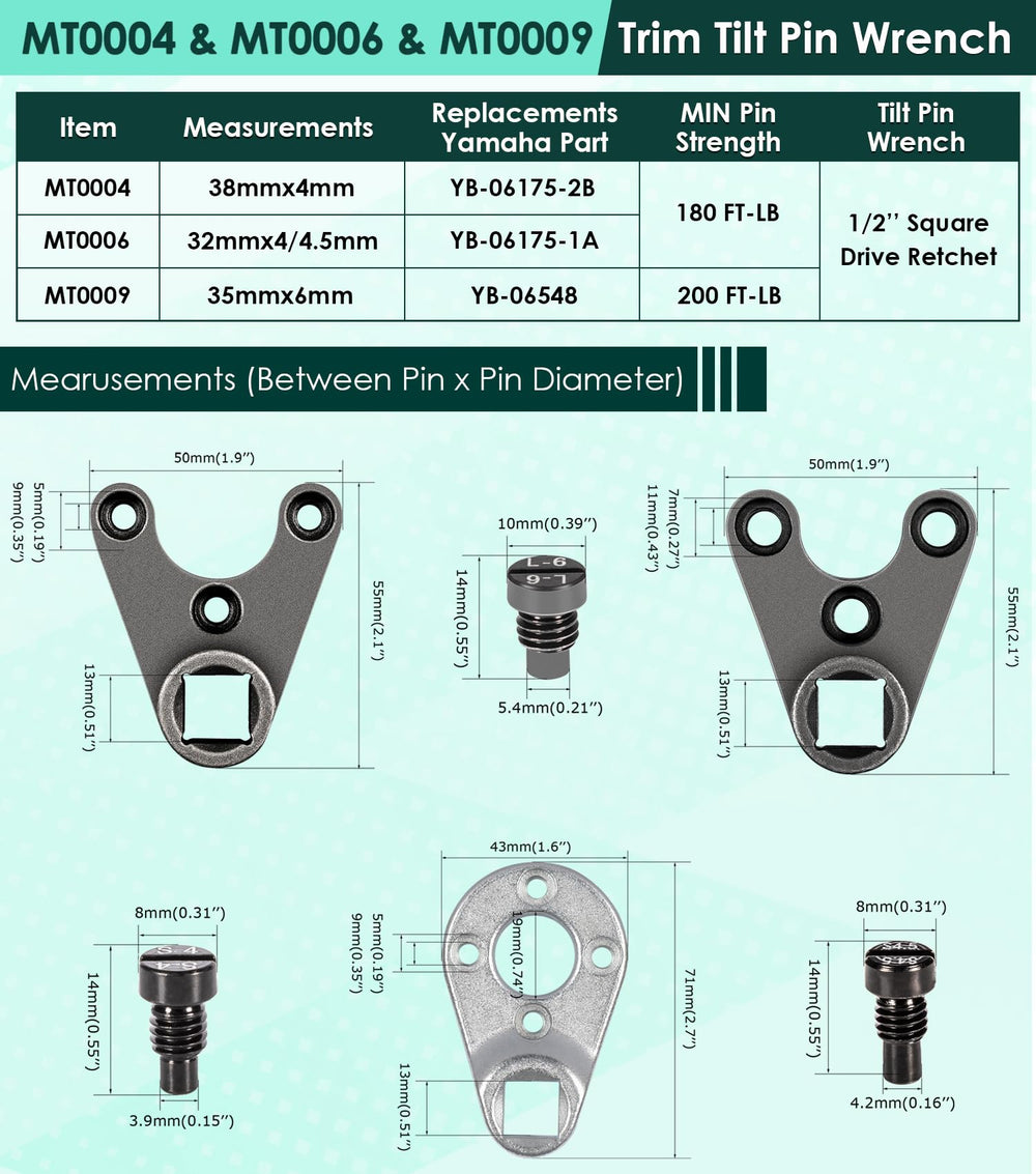 Yoursme three-piece pin-wrench set ready for quick maintenance