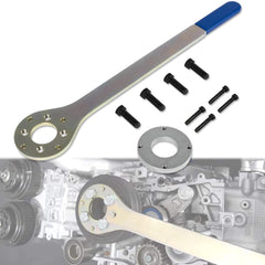 Yoursme crank pulley tool with screws holder in front view for timing belt service
