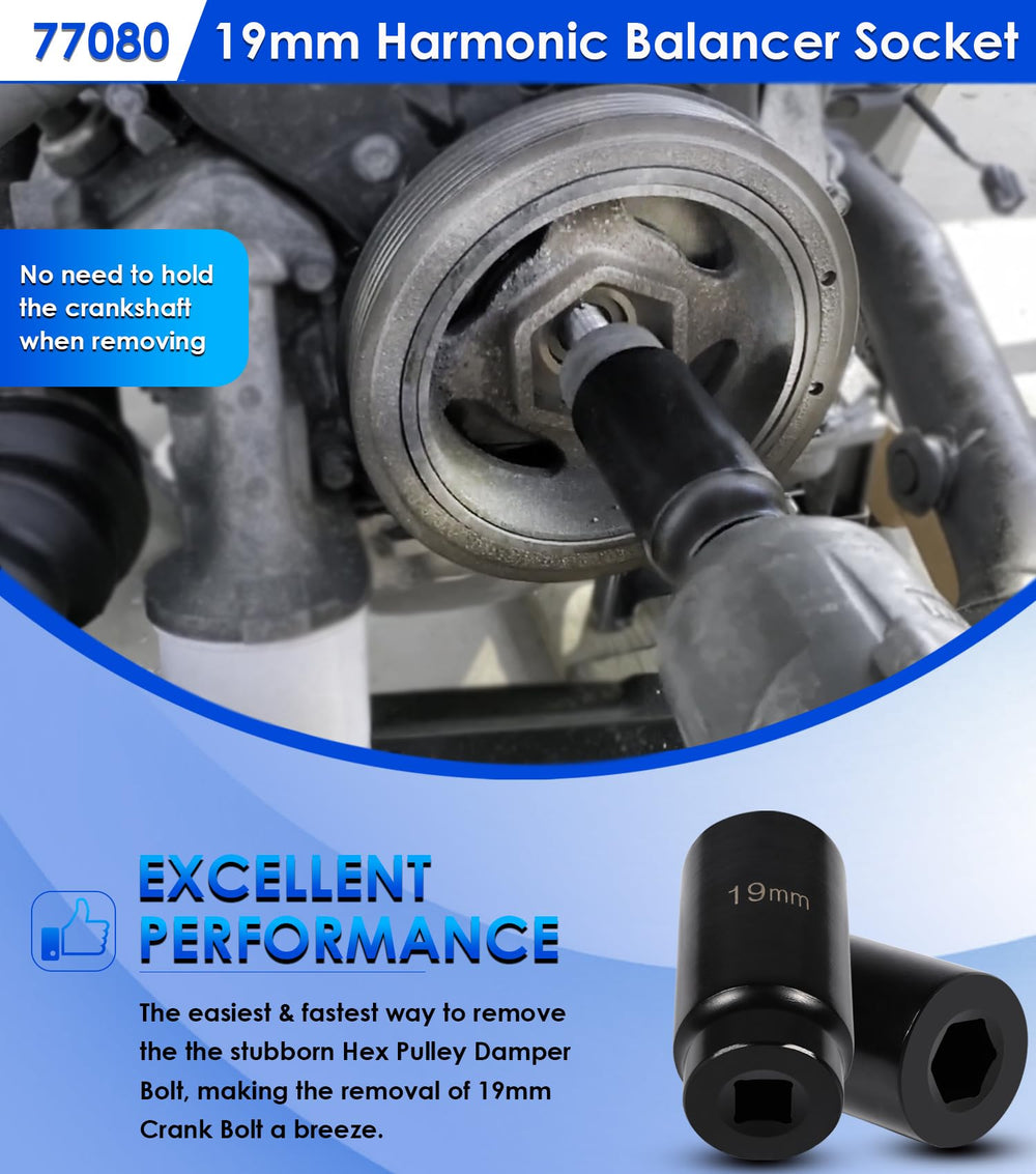 Yoursme deep counter-weighted design reduces flex and vibration during bolt removal.