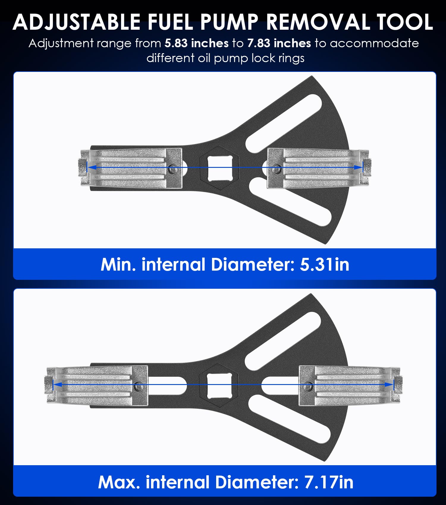 Yoursme diameter range image showing 5.83 to 7.83 inches coverage.