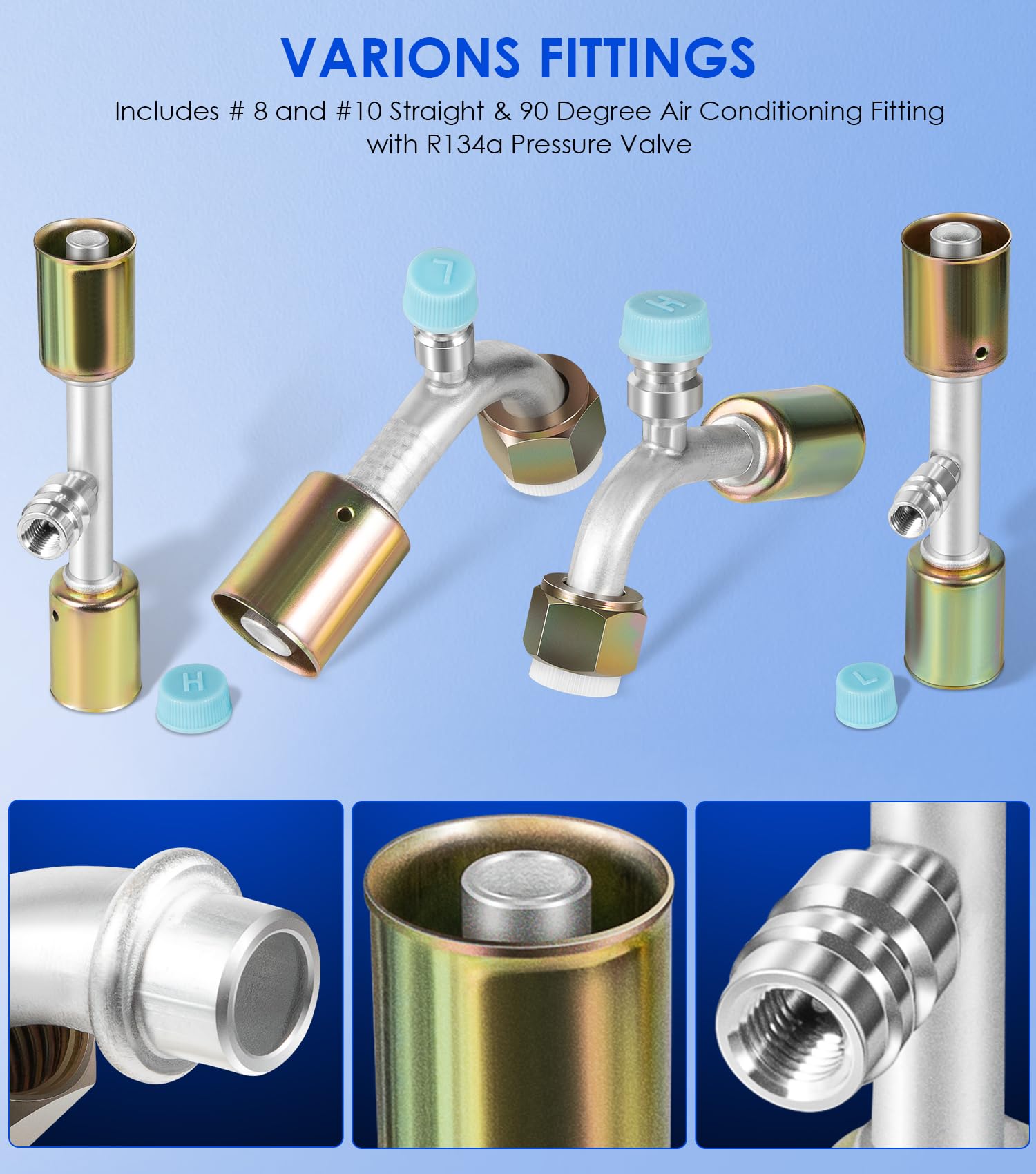 Yoursme 90-degree fittings for size 6, compact routing