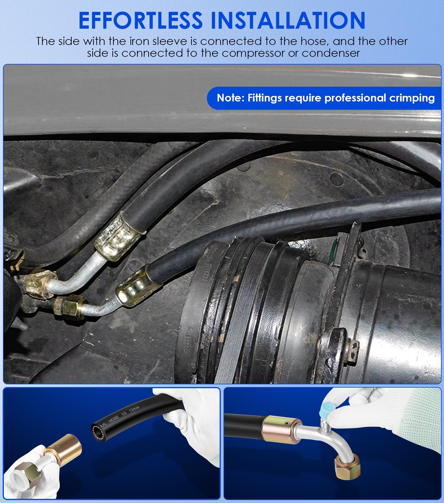 Yoursme straight fittings for size 8, versatile A/C compatibility
