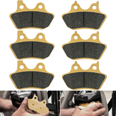 Yoursme ceramic front brake pads for Harley, enhanced stopping power in dry conditions.