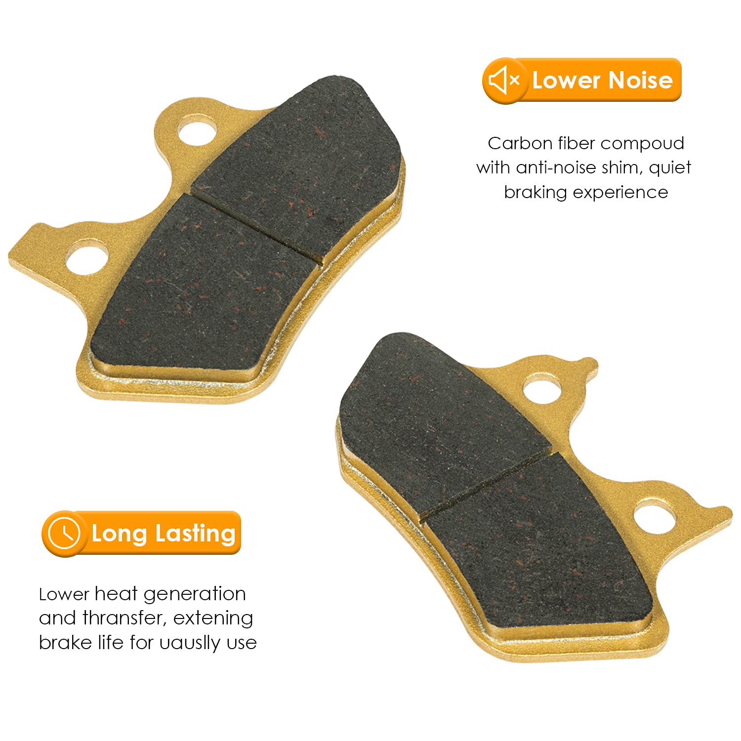 Yoursme rear ceramic brake pad for Harley-Davidson, quiet operation.