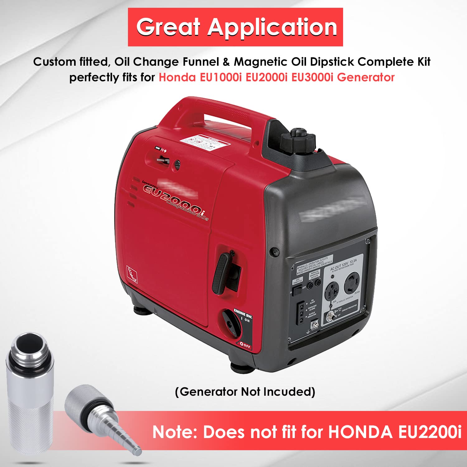 Yoursme Honda EU1000i magnetic oil dipstick catching filings