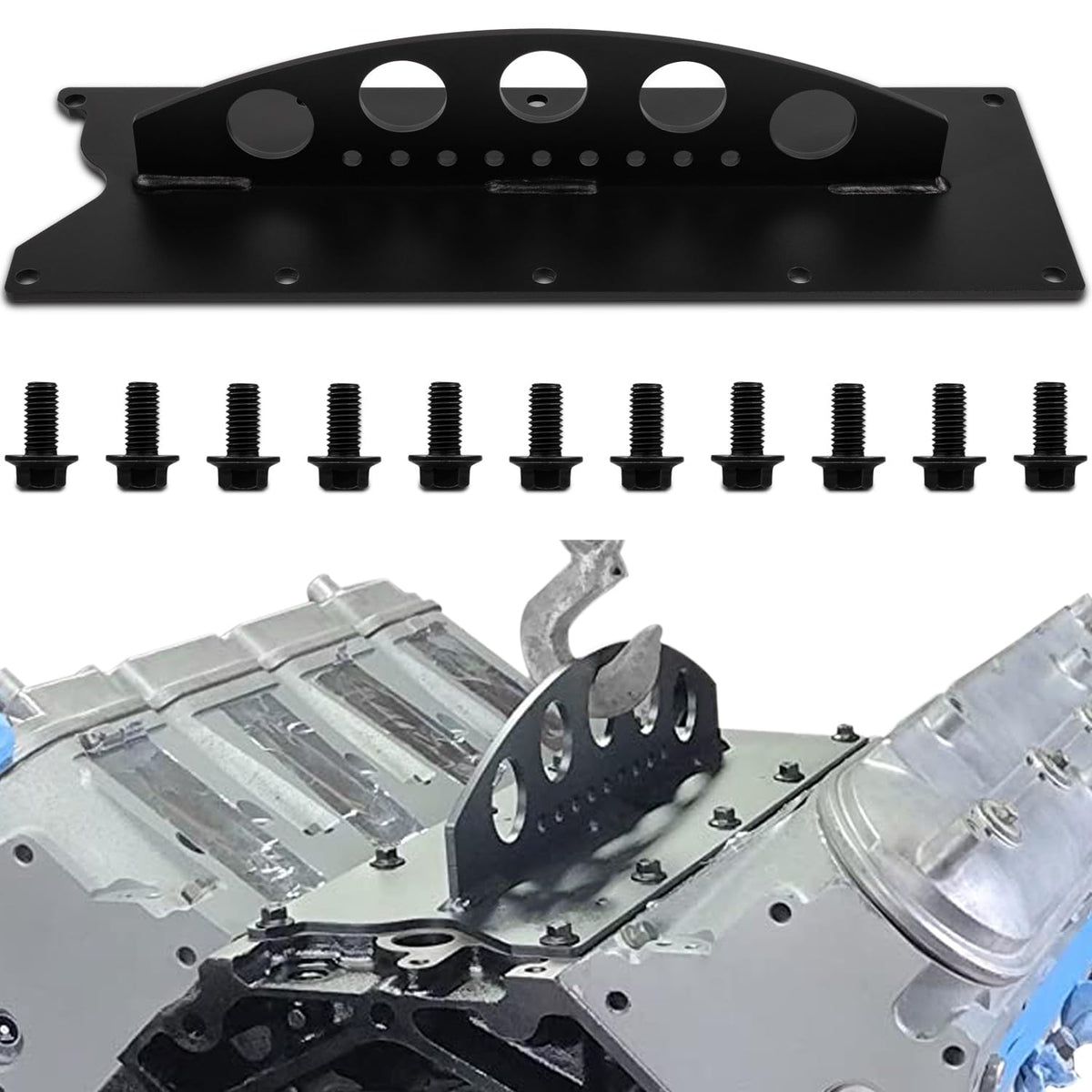 Yoursme LS engine lift plate fitment for Gen III/IV engines improves lifting balance