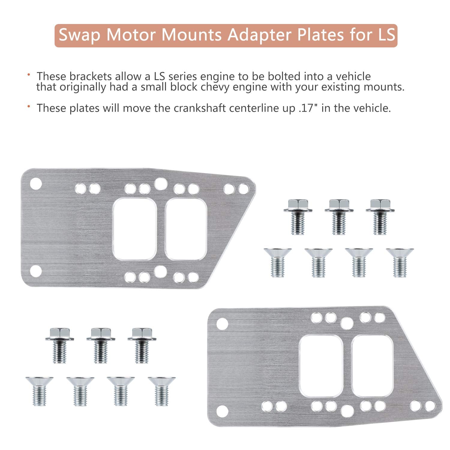 Yoursme LS swap mount plate CNC aluminum construction for precise alignment