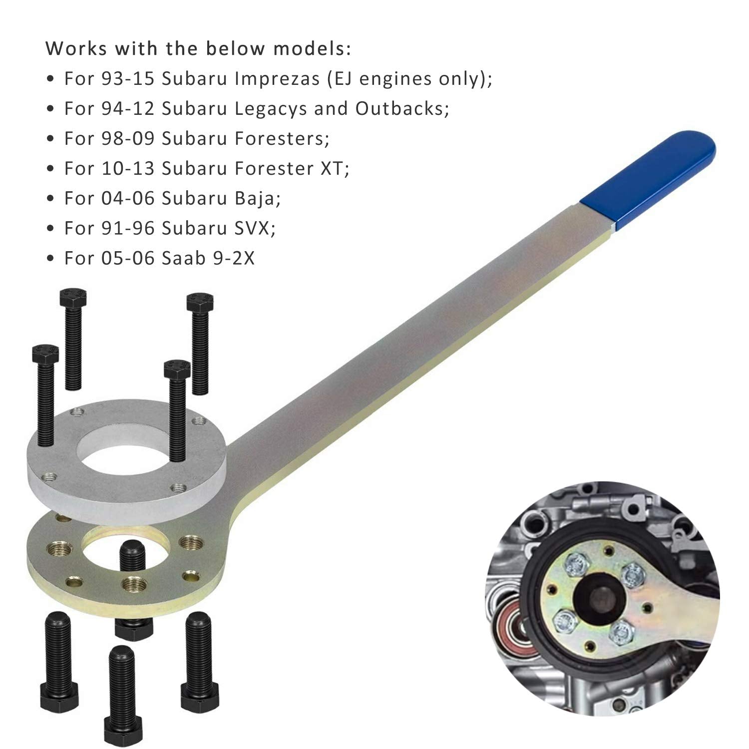 Yoursme removable pins set B shown for different Subaru pulley styles