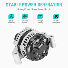 Youxmoto 160A alternator for Dodge Challenger, front view, smooth power delivery.