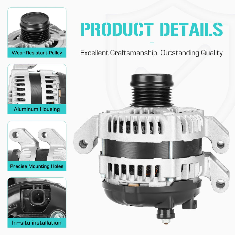 Youxmoto 160A alternator for Dodge Charger, installation view, stable voltage.