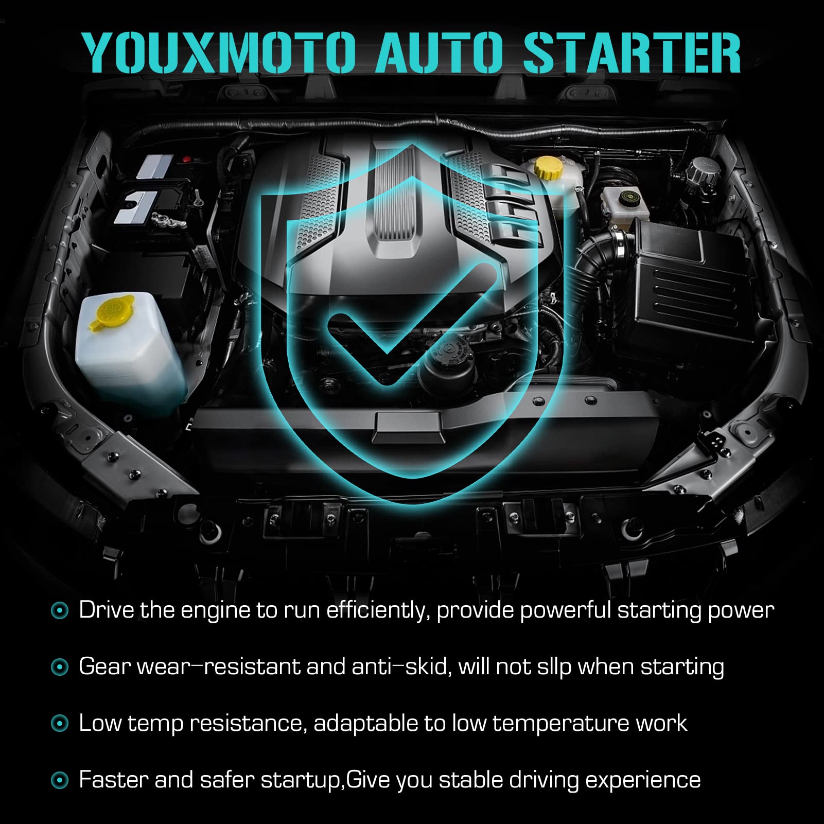 Youxmoto 6947 starter for Saturn Sky Vue supports dependable daily starts.