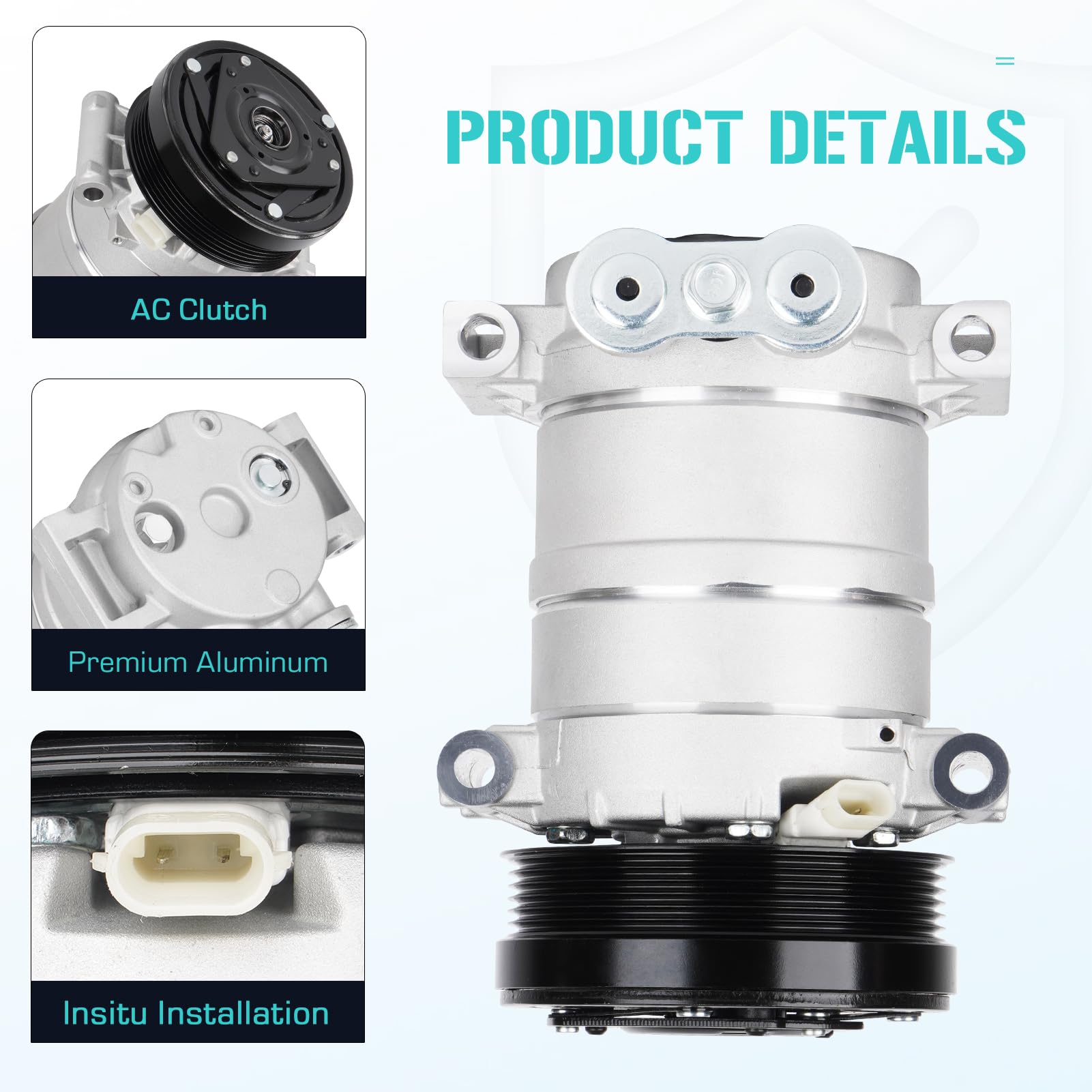 Youxmoto compressor clutch pulley detail for efficient belt drive