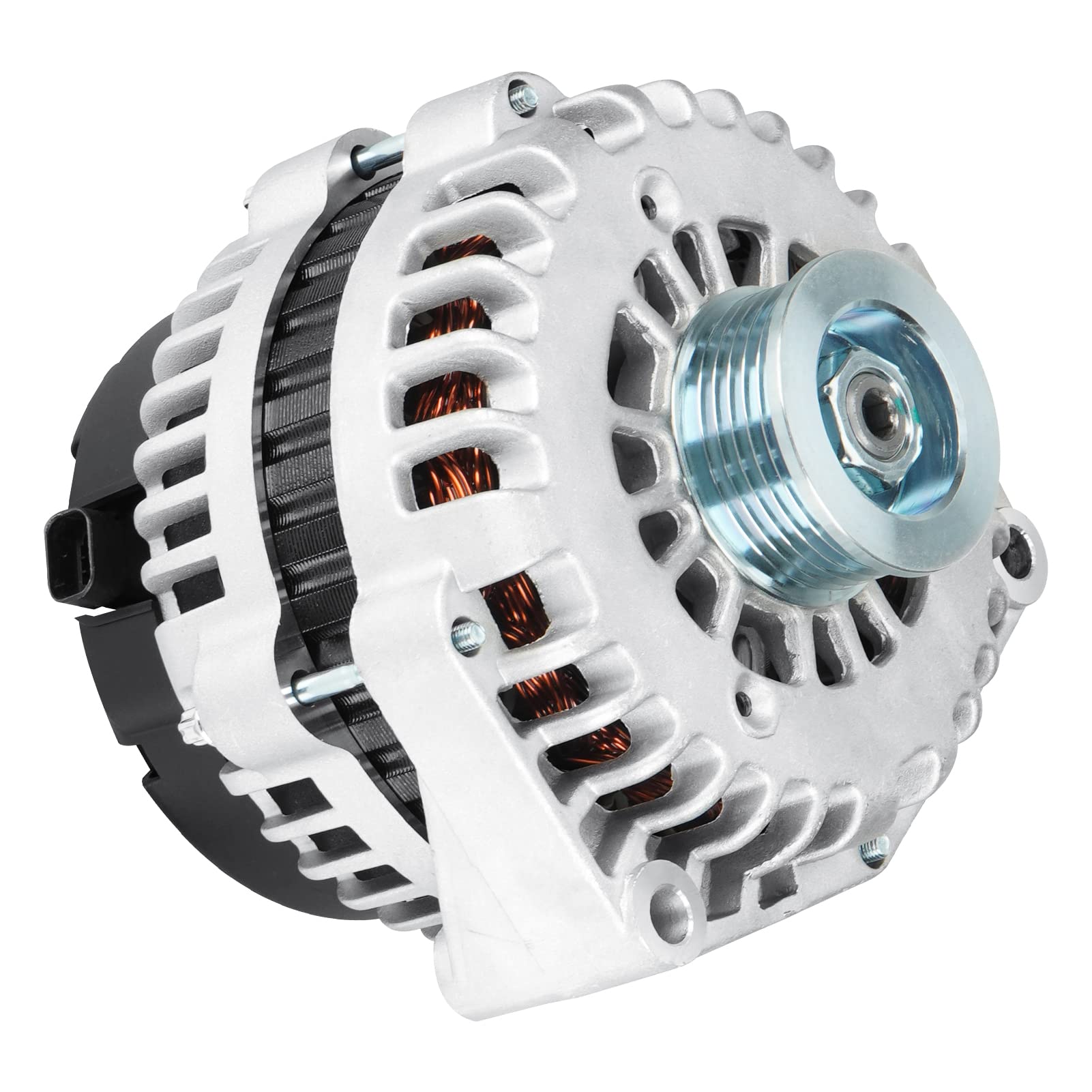 Youxmoto alternator front view showing durable aluminum housing for reliable power