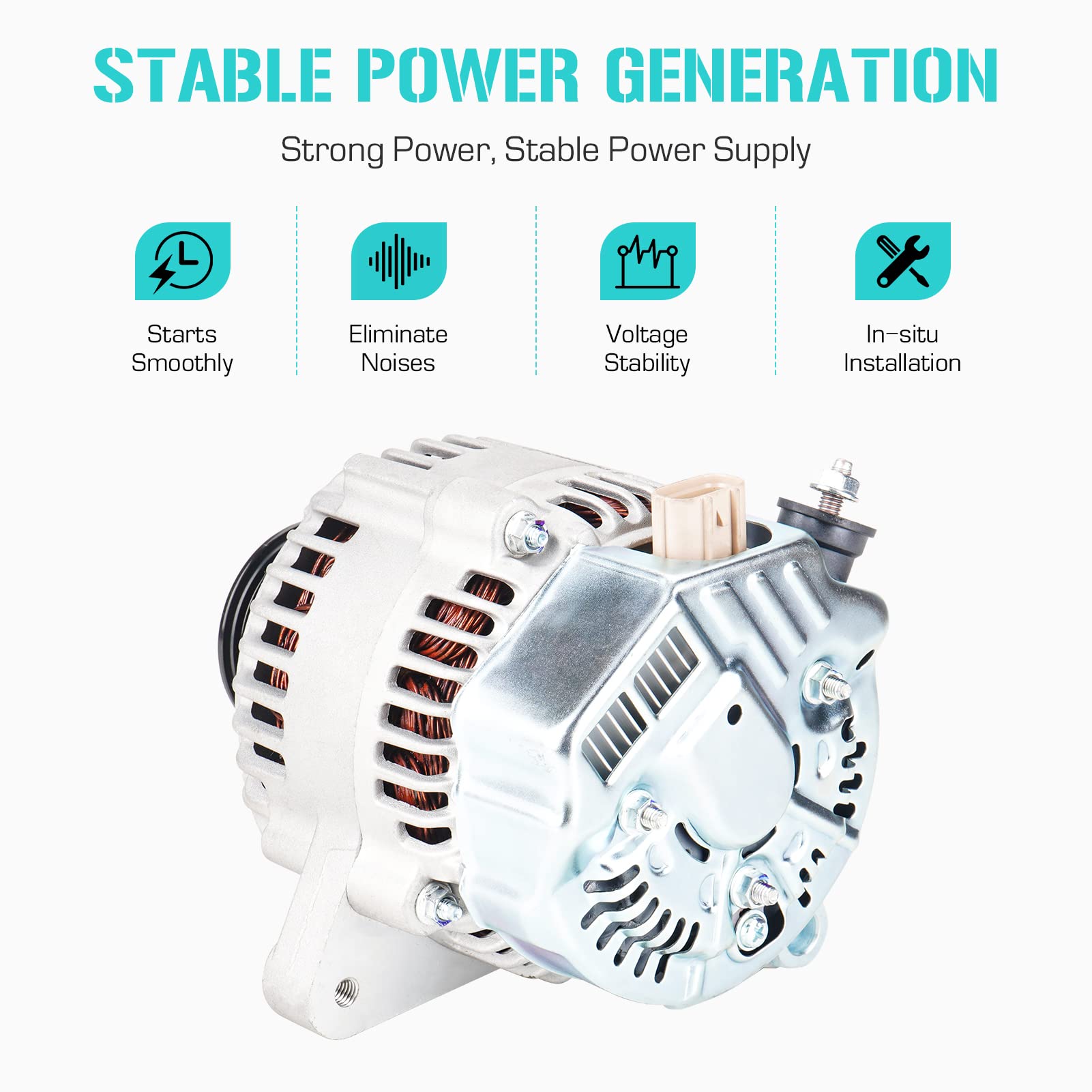 Youxmoto alternator label clearly lists compatible Toyota part numbers for correct replacement