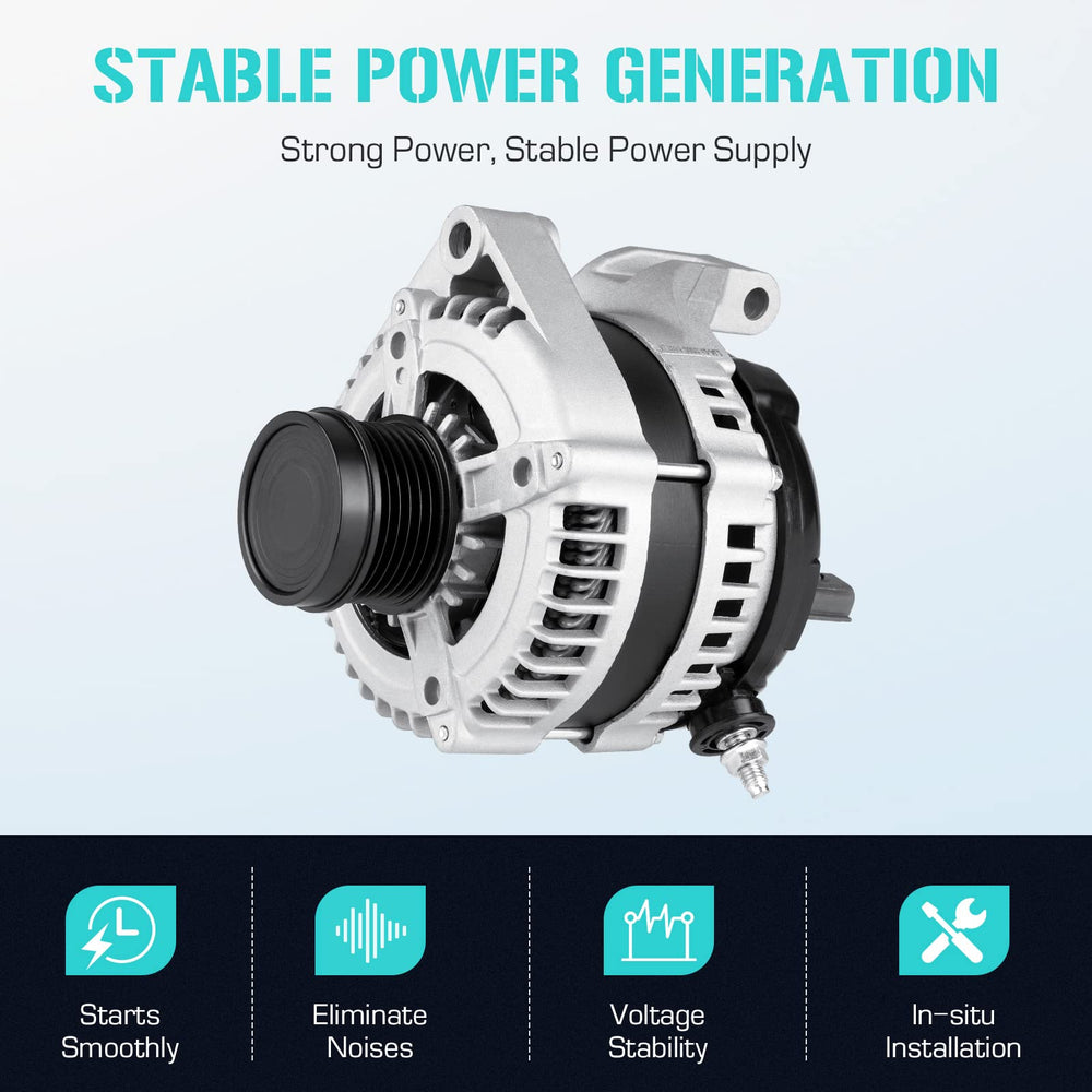 Youxmoto alternator with S6 pulley promoting smooth alignment and belt longevity