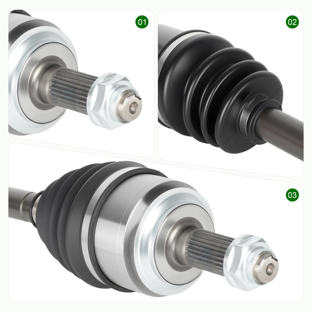 Youxmoto assembled front CV axle pair ready for replacement