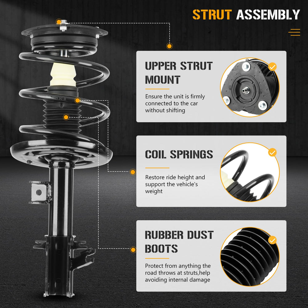 Youxmoto complete front-strut suspension kit for Altima 2010-2012 improves stability.