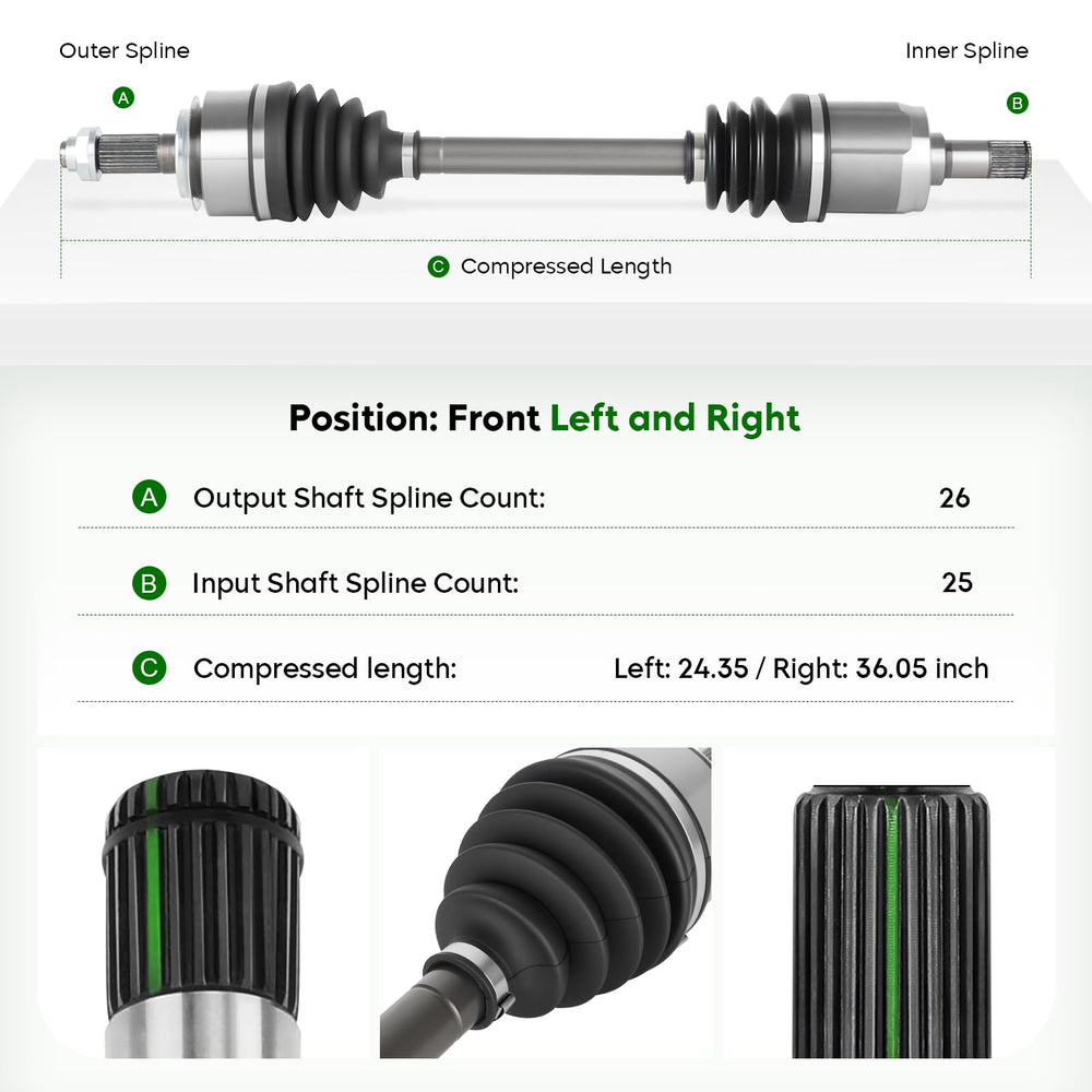 Youxmoto CV axle boot and grease seals out dust for longer life