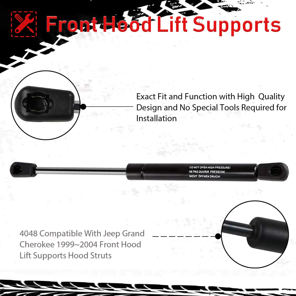 Youxmoto Jeep Grand Cherokee front hood struts right ensure smooth lift and reliable hold.