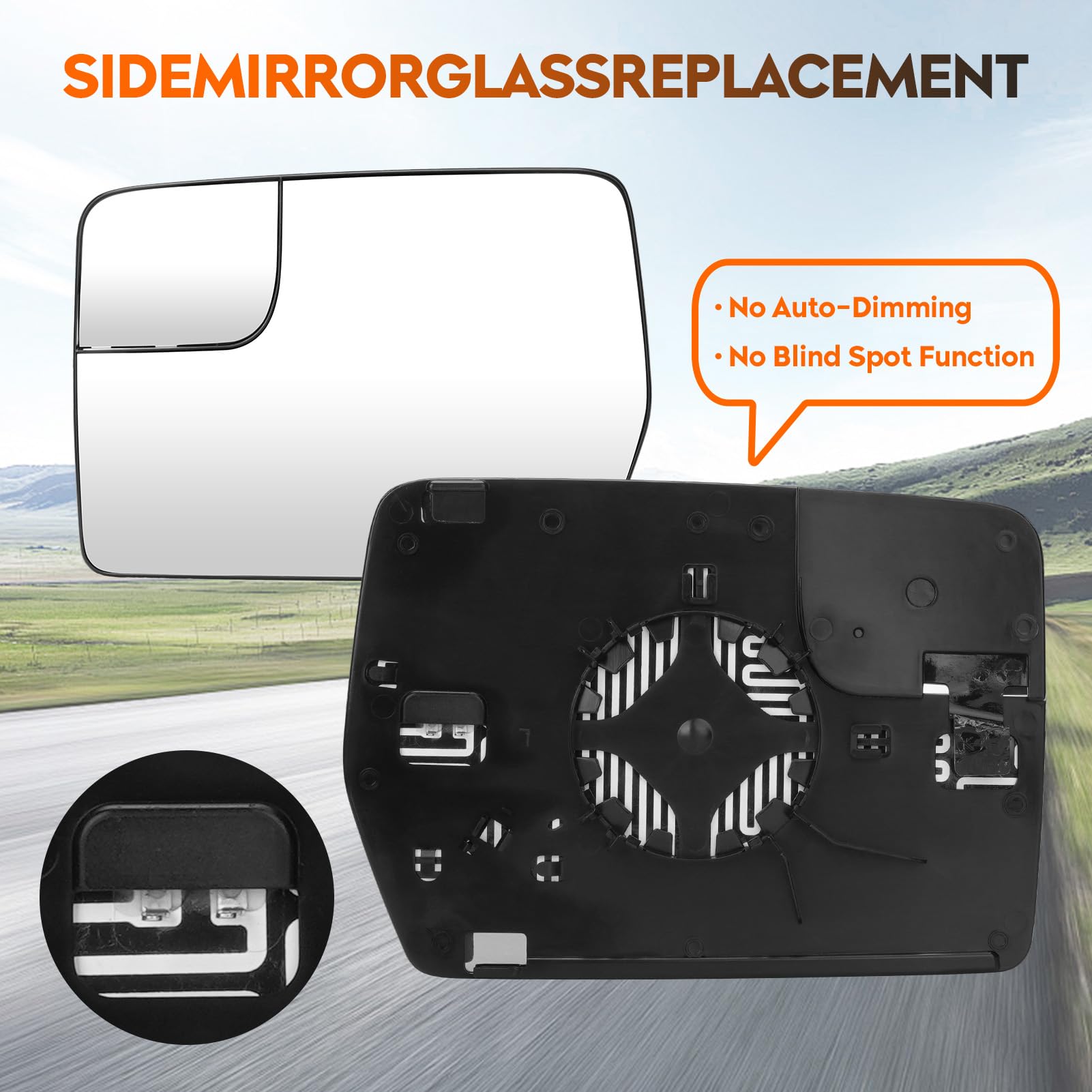 Youxmoto mirror left side with turn signal function for better signaling