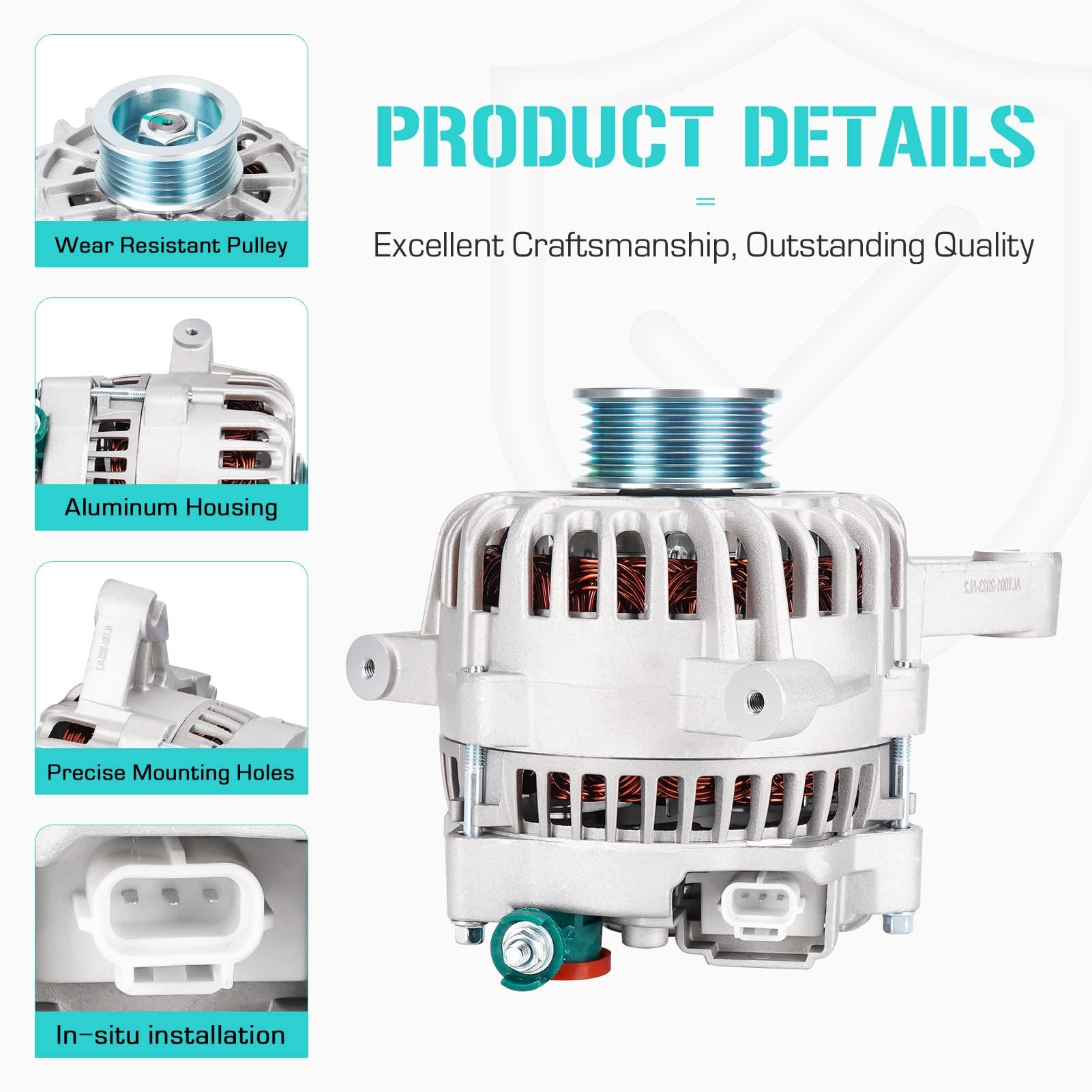 Youxmoto new alternator for Ford F-150, under-hood installation, supports smooth electrical performance.