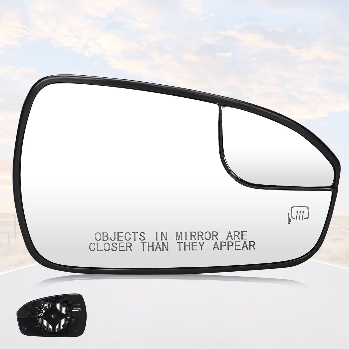 Youxmoto passenger heated mirror glass for Ford Fusion front view improves visibility in cold weather