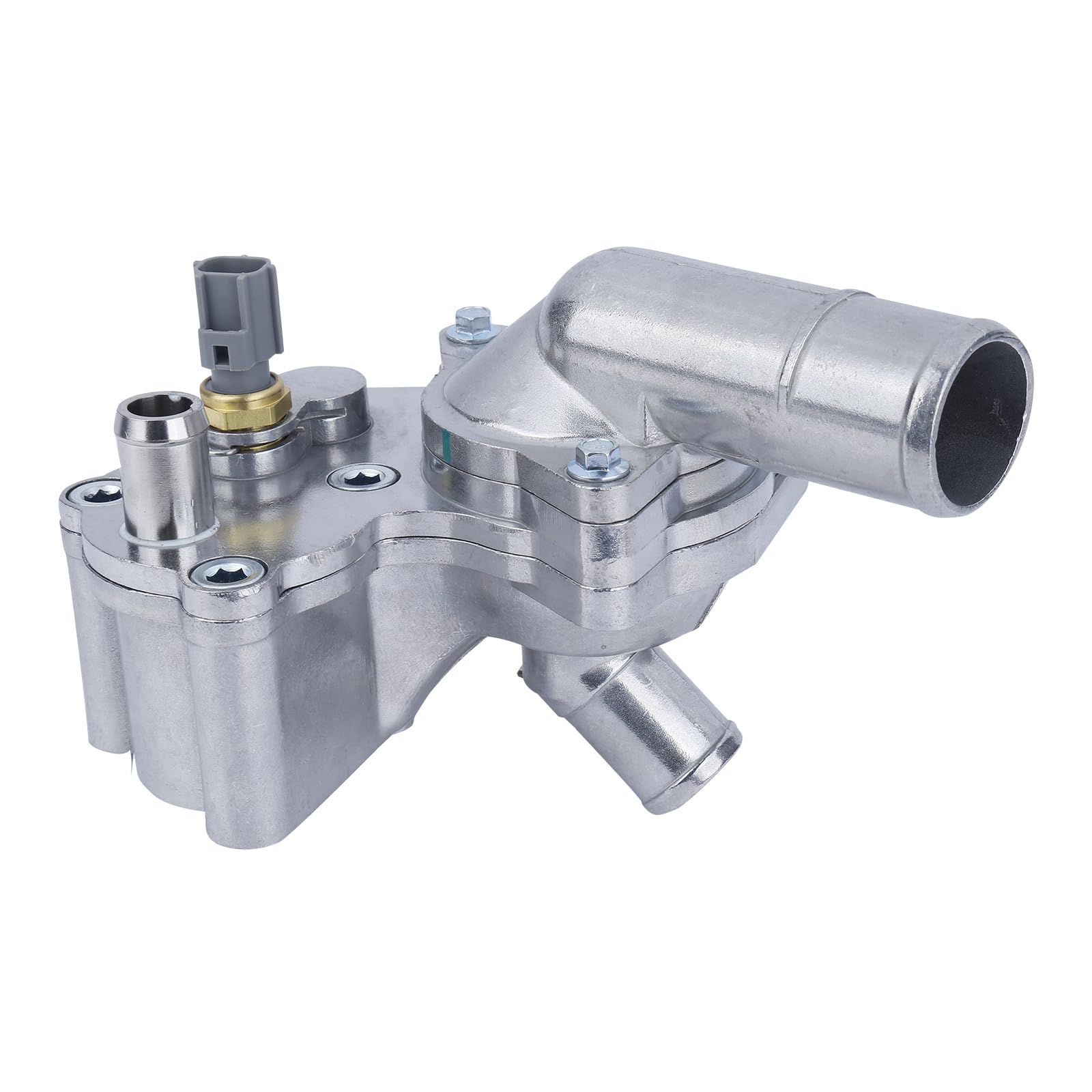 YOUYIEN upgrade aluminum thermostat housing front view highlights durable construction and OEM-compatible fit.