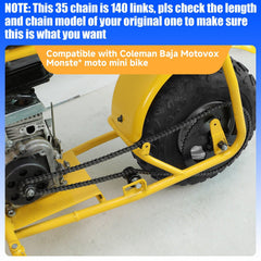 YOXUFA 35 chain for Baja Doodle Bug DB30 supports steady power delivery on trails