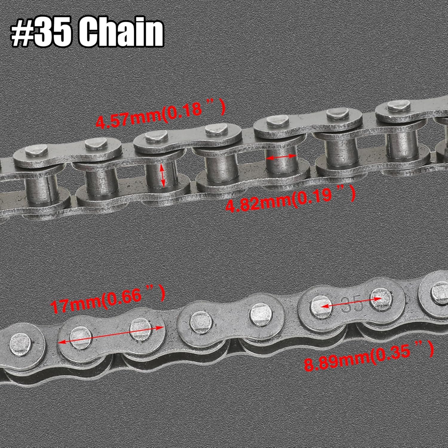 YOXUFA 35 chain for Motovox MBX10 promotes durable performance during rides