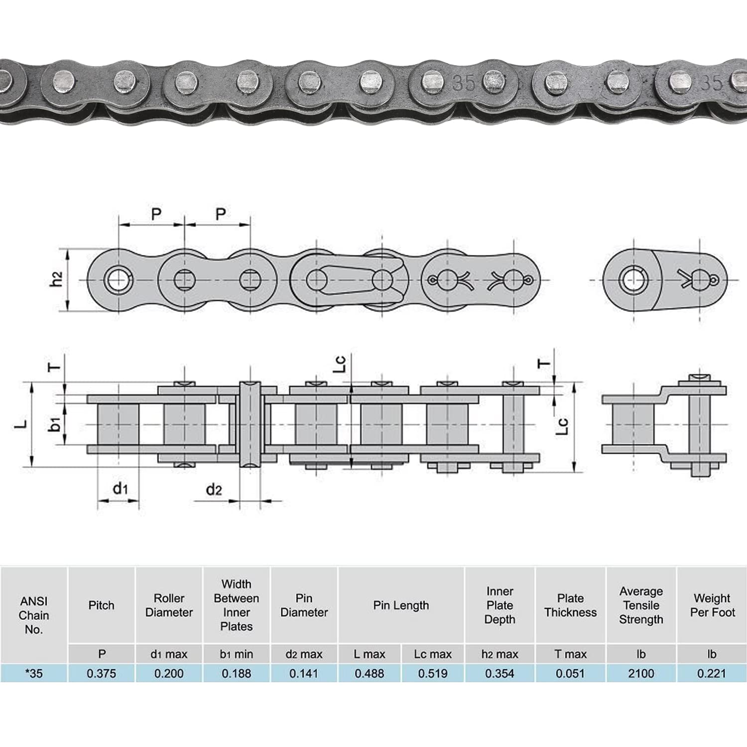 YOXUFA 35 chain for Motovox MBX11 ensures consistent engagement on rugged paths