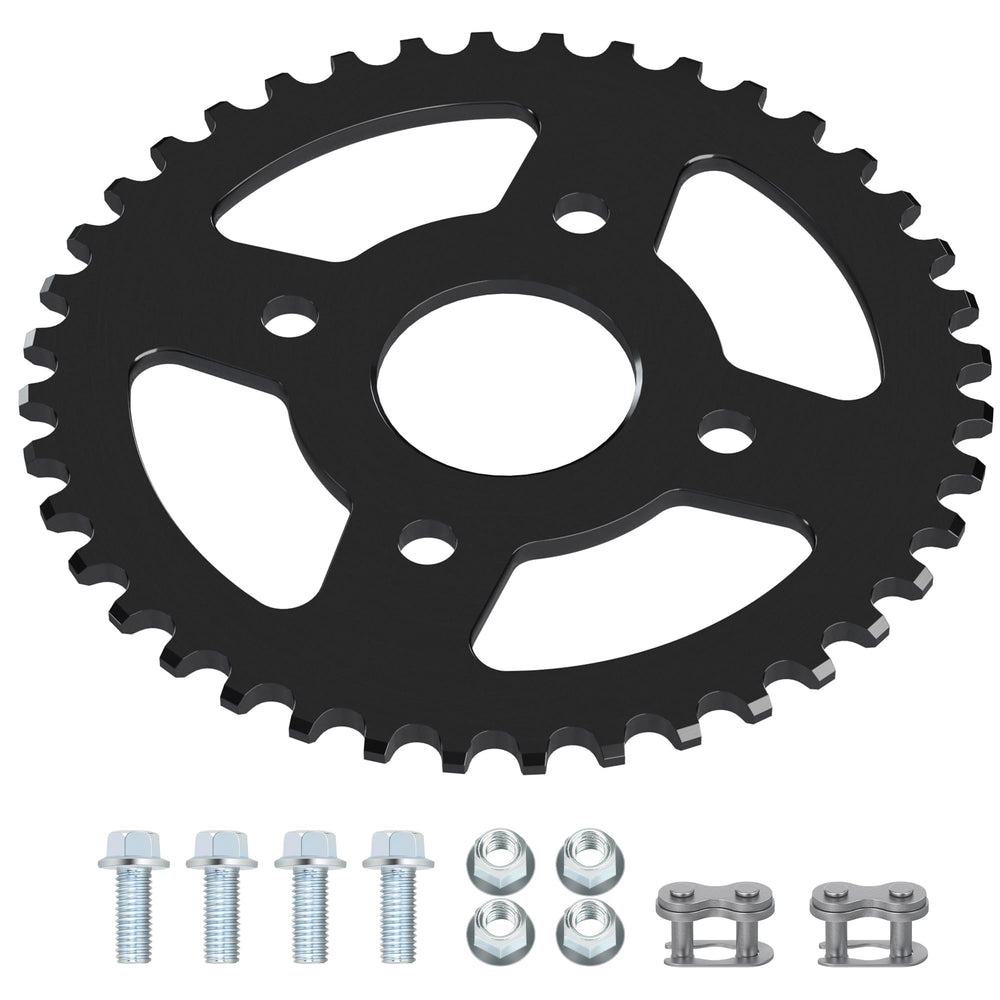 YOXUFA 40-tooth sprocket with 80mm bolt circle for Coleman compatibility.