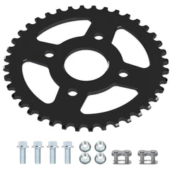 YOXUFA 40-tooth sprocket with 80mm bolt circle for Coleman compatibility.