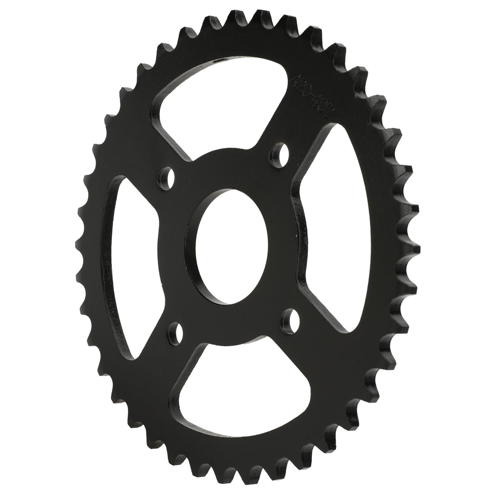 YOXUFA 40-tooth sprocket sustains reliable chain engagement on 420 systems.