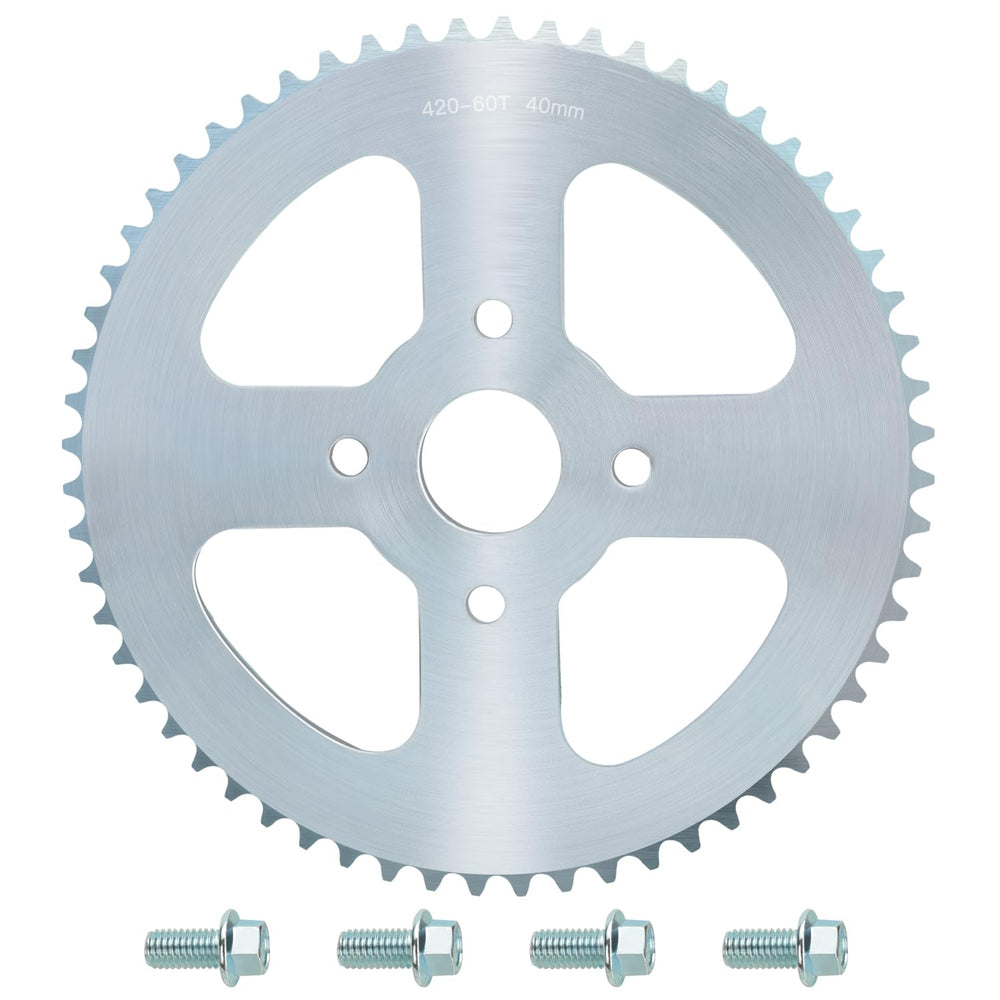 YOXUFA 420 chain sprocket 60T with 40mm bore for improved mini bike power on climbs