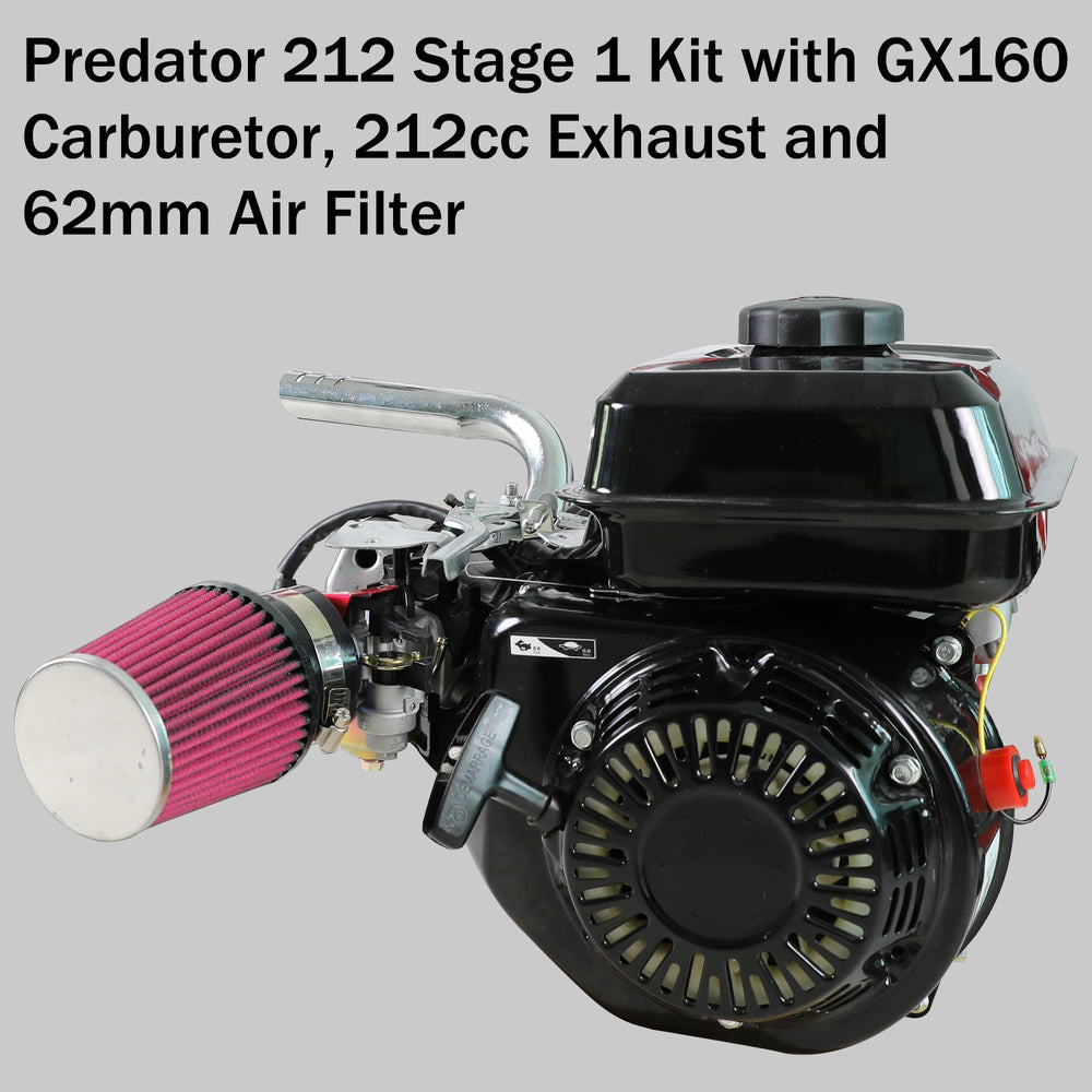 YOXUFA 62mm air filter installed for improved airflow and fuel efficiency.