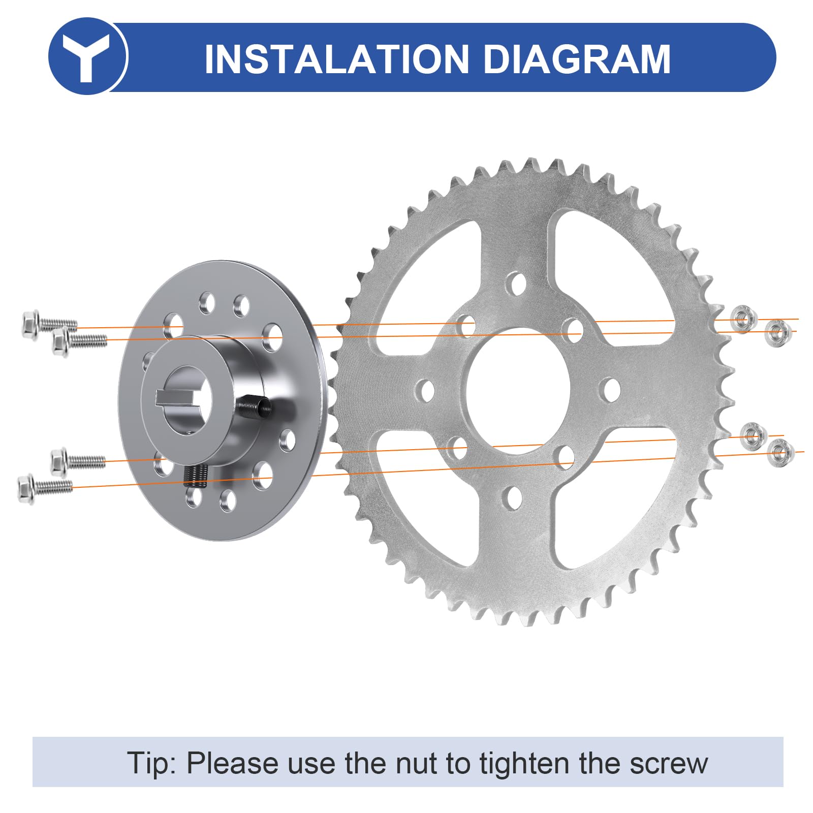 YOXUFA 54 mm center hole diameter fits common hub interfaces.
