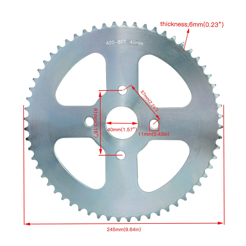 YOXUFA compatible sprocket fits Baja Warrior and Massimo bikes