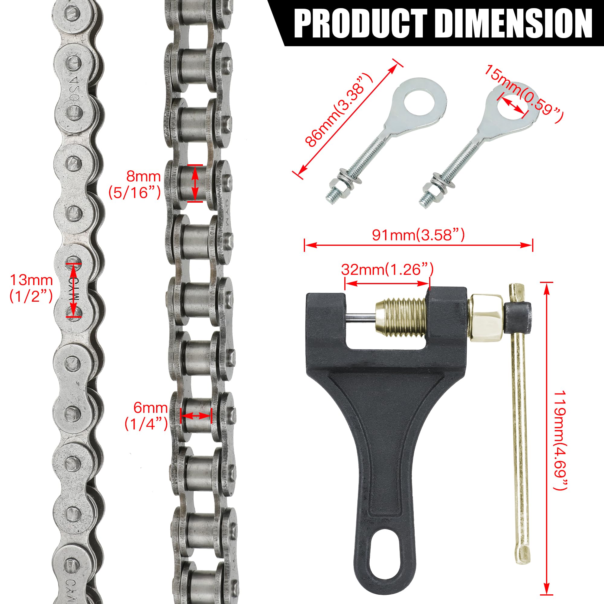 YOXUFA 420 chain compatible with Coleman CT200U and BT200X