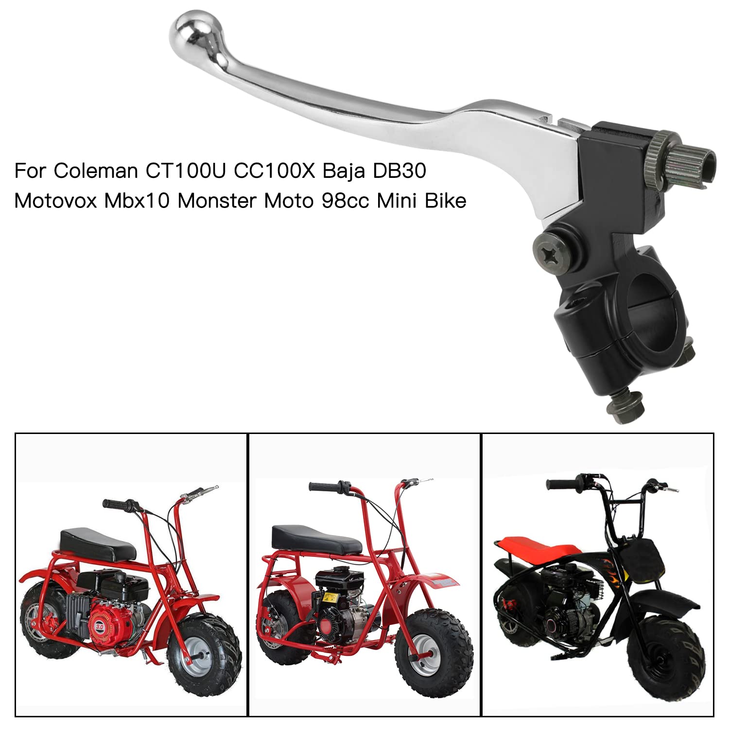 YOXUFA compact brake lever package fits multiple mini bike models.