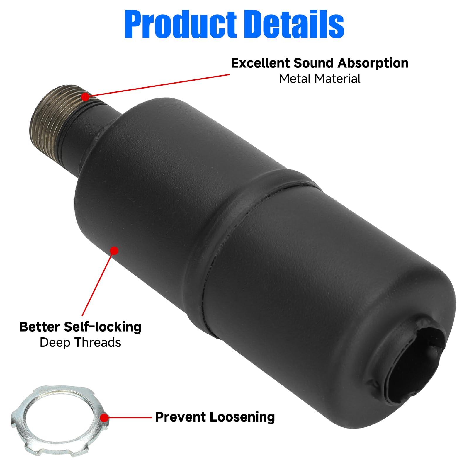 YOXUFA gaskets and screws included for secure muffler attachment