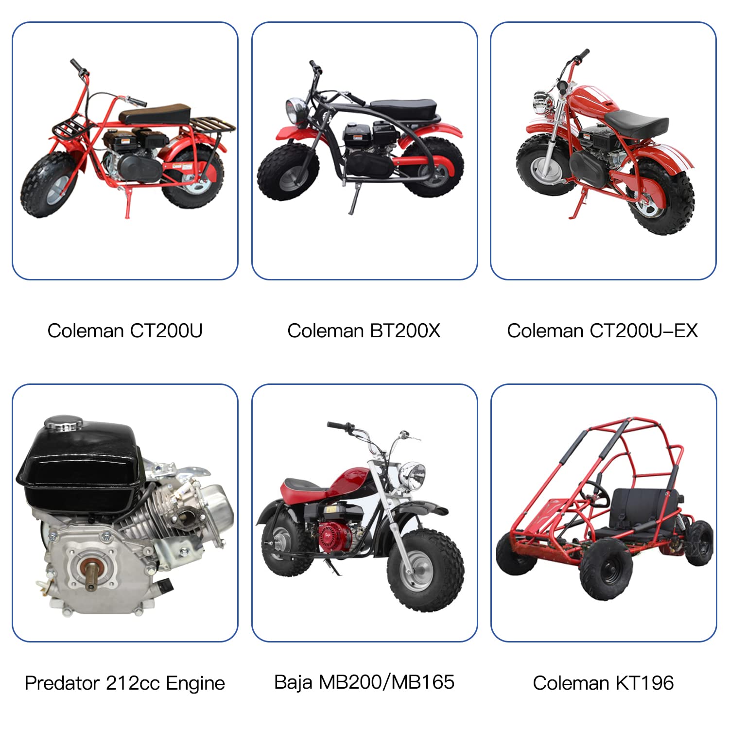 YOXUFA Fuel-tank-clip keeps tank secured on compatible mini bikes.